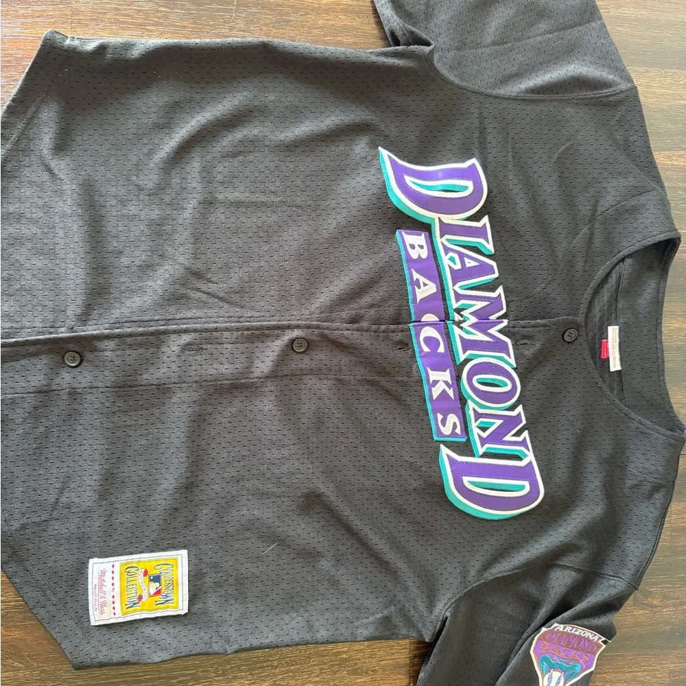 Mitchell & Ness Black Button-Up Jersey- Arizona Diamond Backs - Randy Johnson - Picture 1 of 5